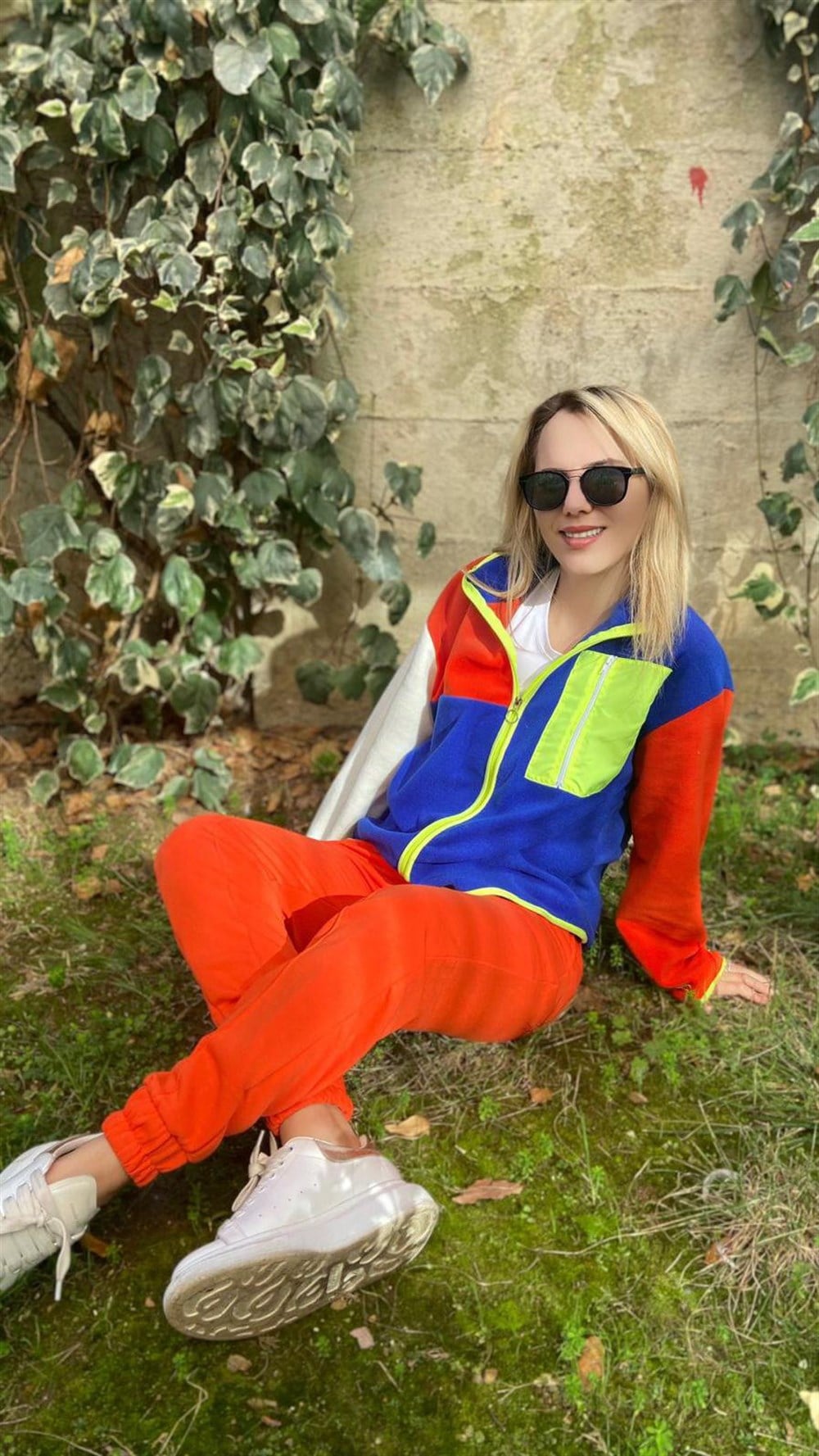 Polar Fermuarlı Mavi Sweat