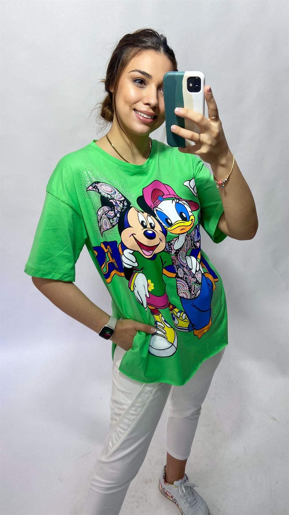 Salaş Renkli Mickey Tshirt1