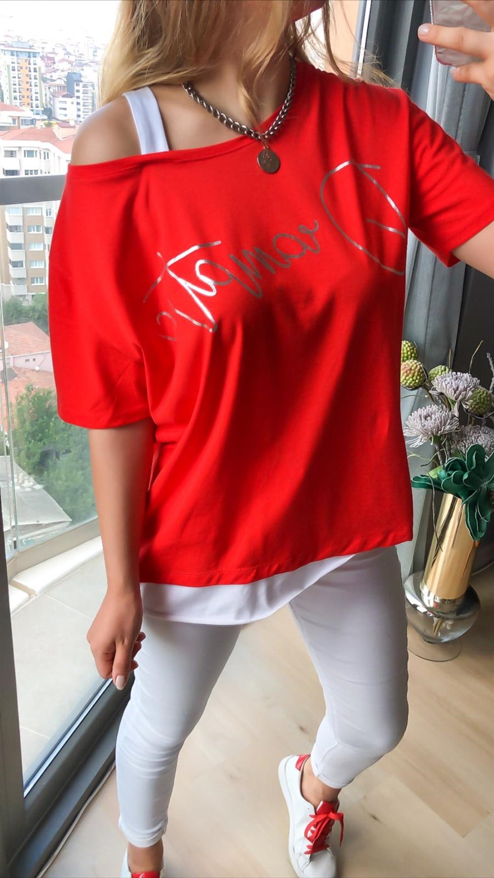 Tek Omuz Askılı Tshirt