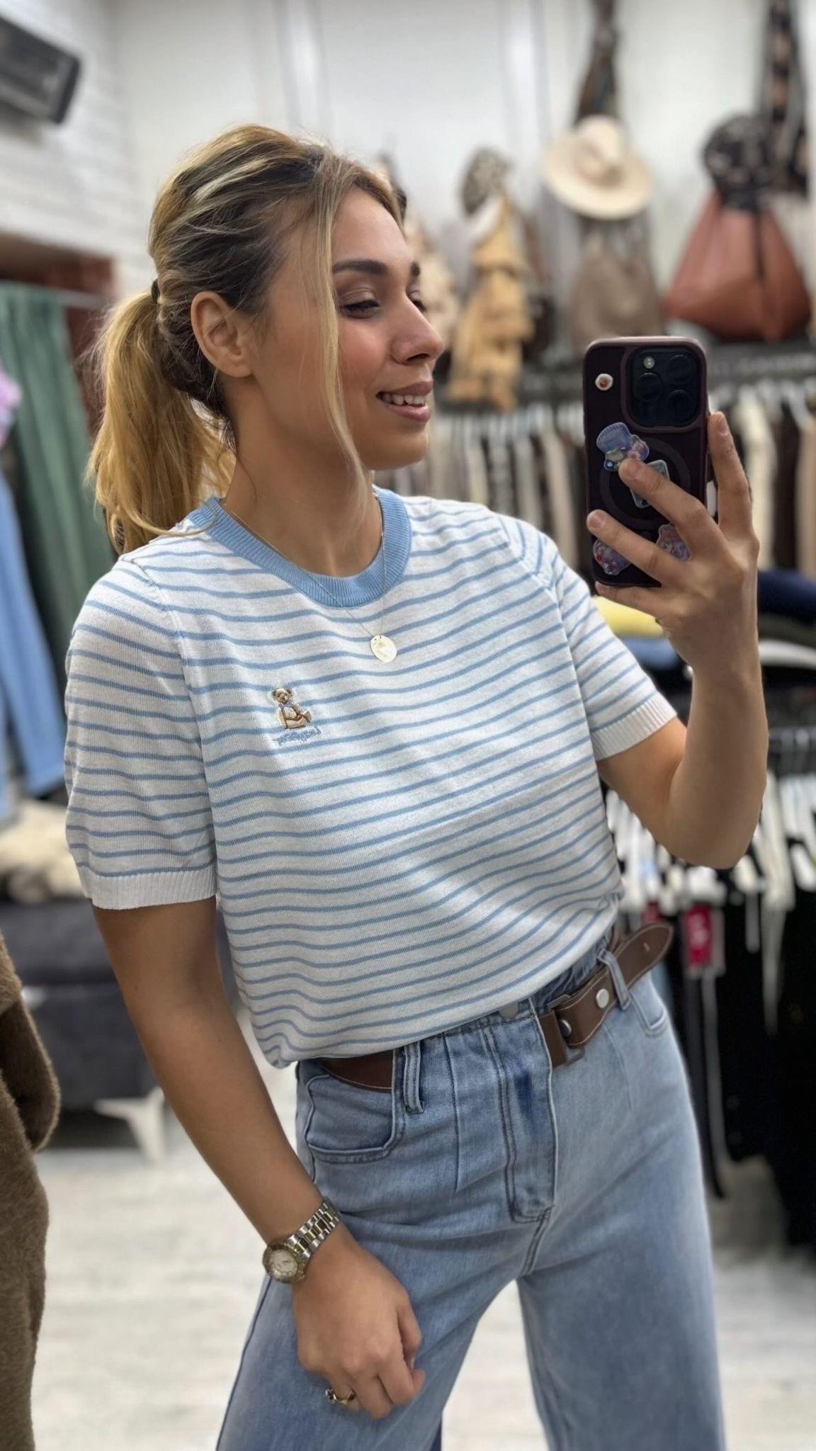 Triko Çizgili Tshirt 
