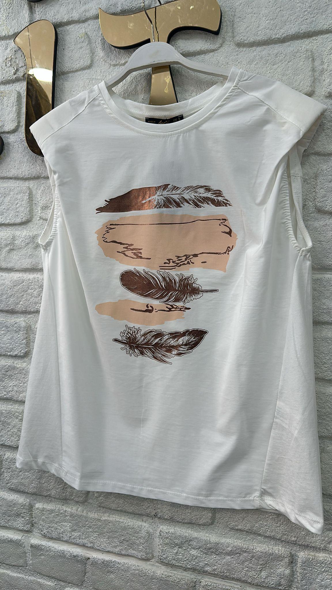 Tshirt Kolsuz Yaprakli