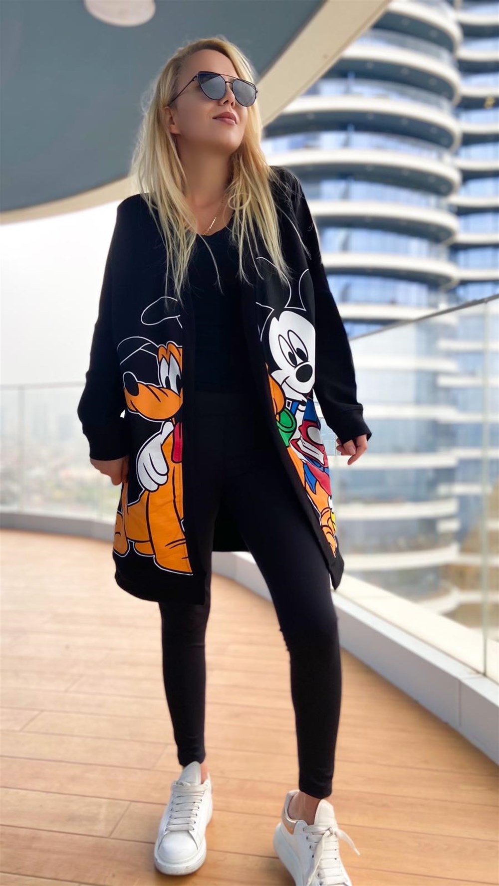 Yan cepli Mickey Hırka