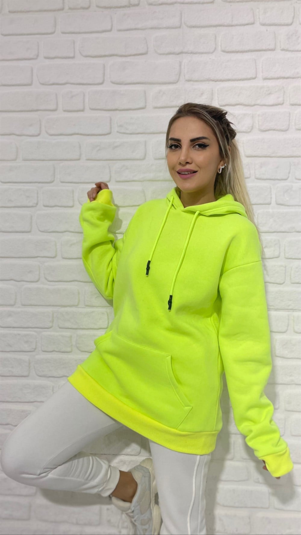 Yandan Cepli Kapşonlu Sweat