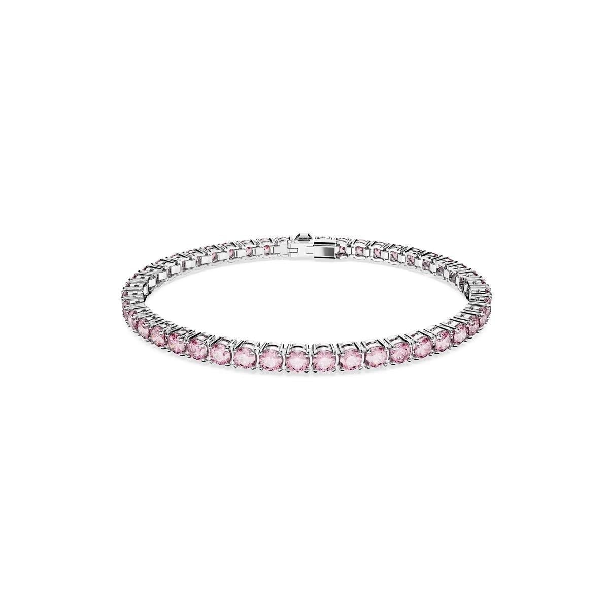 MarkasızMatrix Pembe Yuvarlak Küçük Rodyum Kaplama Bileklik| ÜnçerlerMatrix Pembe Yuvarlak Küçük Rodyum Kaplama Bileklik