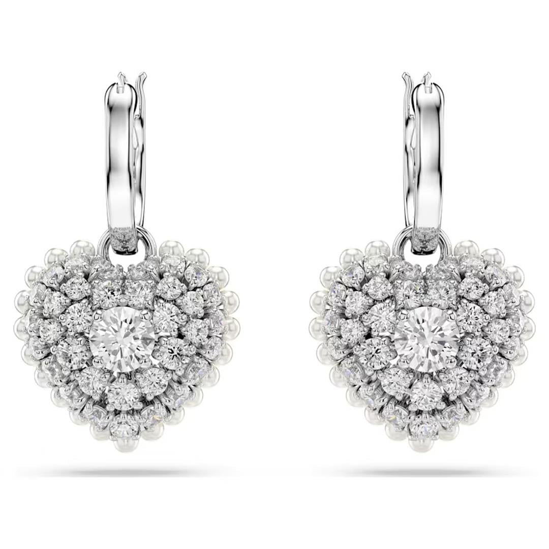 MarkasızSwarovski Hyperboala Kalp Şekilli Taşlı Kadın Küpe