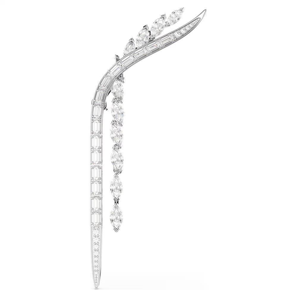SwarovskiMesmera Broş Karışık kesimler, Beyaz, Rodyum kaplama