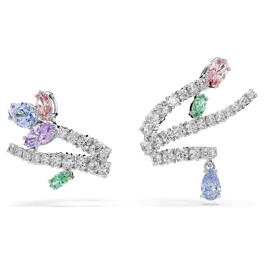 ÜnçerlerAriana Grande x Swarovski kelepçe küpe Karışık kesimler, Çok renkli, Rodyum kaplama