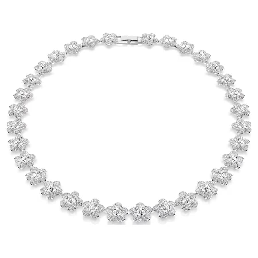 ÜnçerlerAriana Grande x Swarovski Kolye Yuvarlak kesim, Çiçek, Beyaz, Rodyum kaplama