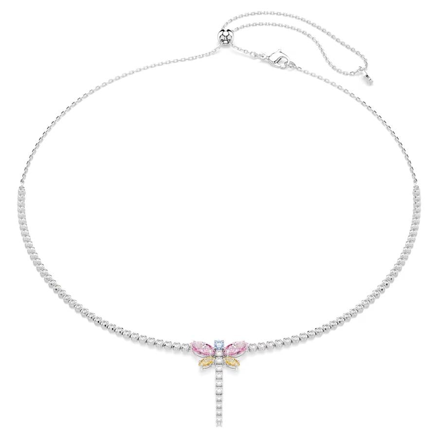 ÜnçerlerAriana Grande x Swarovski Y-Kolye Karışık kesimler, Yusufçuk, Çok renkli, Rodyum kaplama