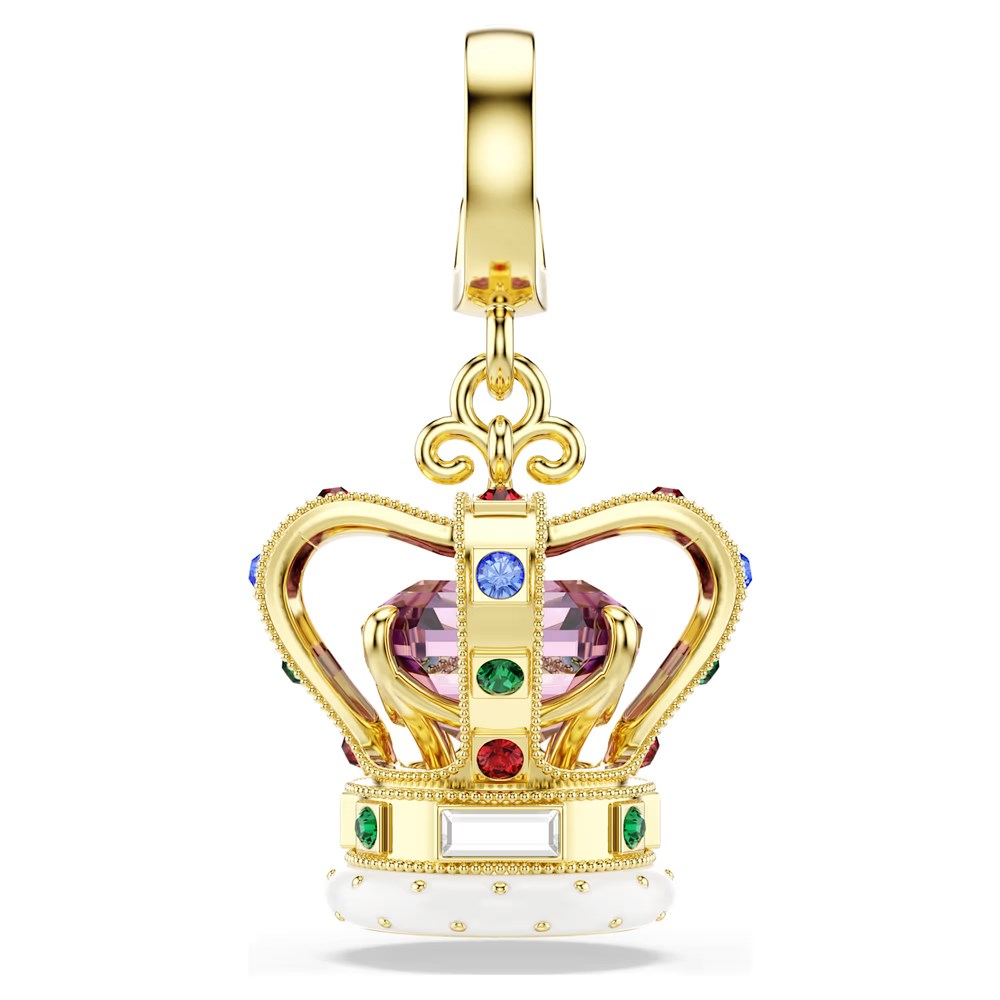 ÜnçerlerMinions Crown Charm Karışık kesimler, Çok renkli, 18k altın rengi yüzey