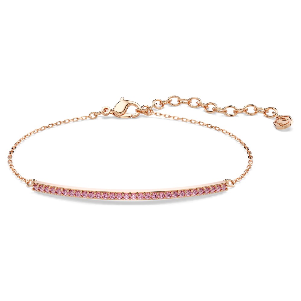ÜnçerlerOnly Bileklik Yuvarlak kesim, Pembe, 18k pembe altın rengi yüzey