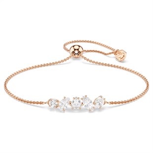 SwarovskiMesmera Bileklik Karışık kesimler, Beyaz, 18k pembe altın rengi yüzey