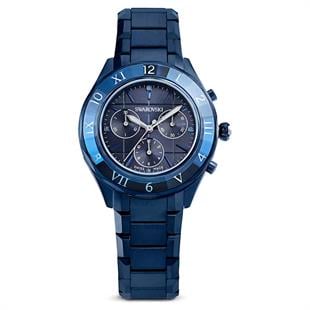 ÜnçerlerDextera chrono Saat 39 mm, İsviçre Üretimi, Metal bileklik, Mavi, Mavi yüzey