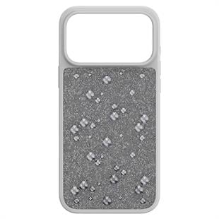 ÜnçerlerHigh Akıllı Telefon Kılıfı Flat Back kristaller, iPhone® 17 Pro Max, Gümüş Rengi