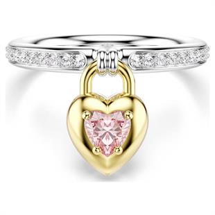 ÜnçerlerIdyllia Motif Yüzük Karışık kesimler, Kalp, Pembe, Karışık metal yüzey