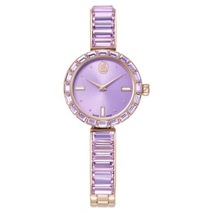 ÜnçerlerMatrix bangle Saat İsviçre Üretimi, Kristal bileklik, Mor, Şampanya altın rengi yüzey
