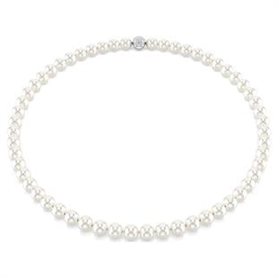 ÜnçerlerMatrix Kolye Kristal inci, Beyaz, Rodyum kaplama