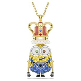 ÜnçerlerMinions King Bob Kolye Pavé, Çok renkli, Altın rengi kaplama