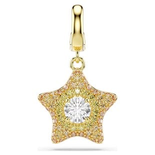 ÜnçerlerSublima Charm Yuvarlak kesim, Yıldız, Sarı, 18k altın rengi yüzey