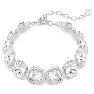ÜnçerlerUna Angelic Bileklik Yastık kesim, Beyaz, Rodyum kaplama