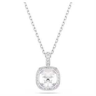 ÜnçerlerUna Angelic Kolye Yastık kesim, Beyaz, Rodyum kaplama