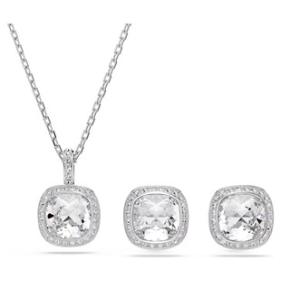 ÜnçerlerUna Angelic Set Yastık kesim, Beyaz, Rodyum kaplama