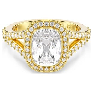 ÜnçerlerUna Angelic Yüzük Yastık kesim, Beyaz, 18k altın rengi yüzey