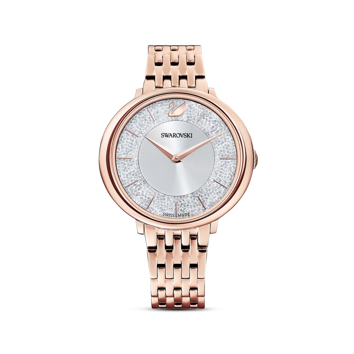 Crystalline Chic Saat, Metal Bileklik, Pembe Altın PVD Kaplama
