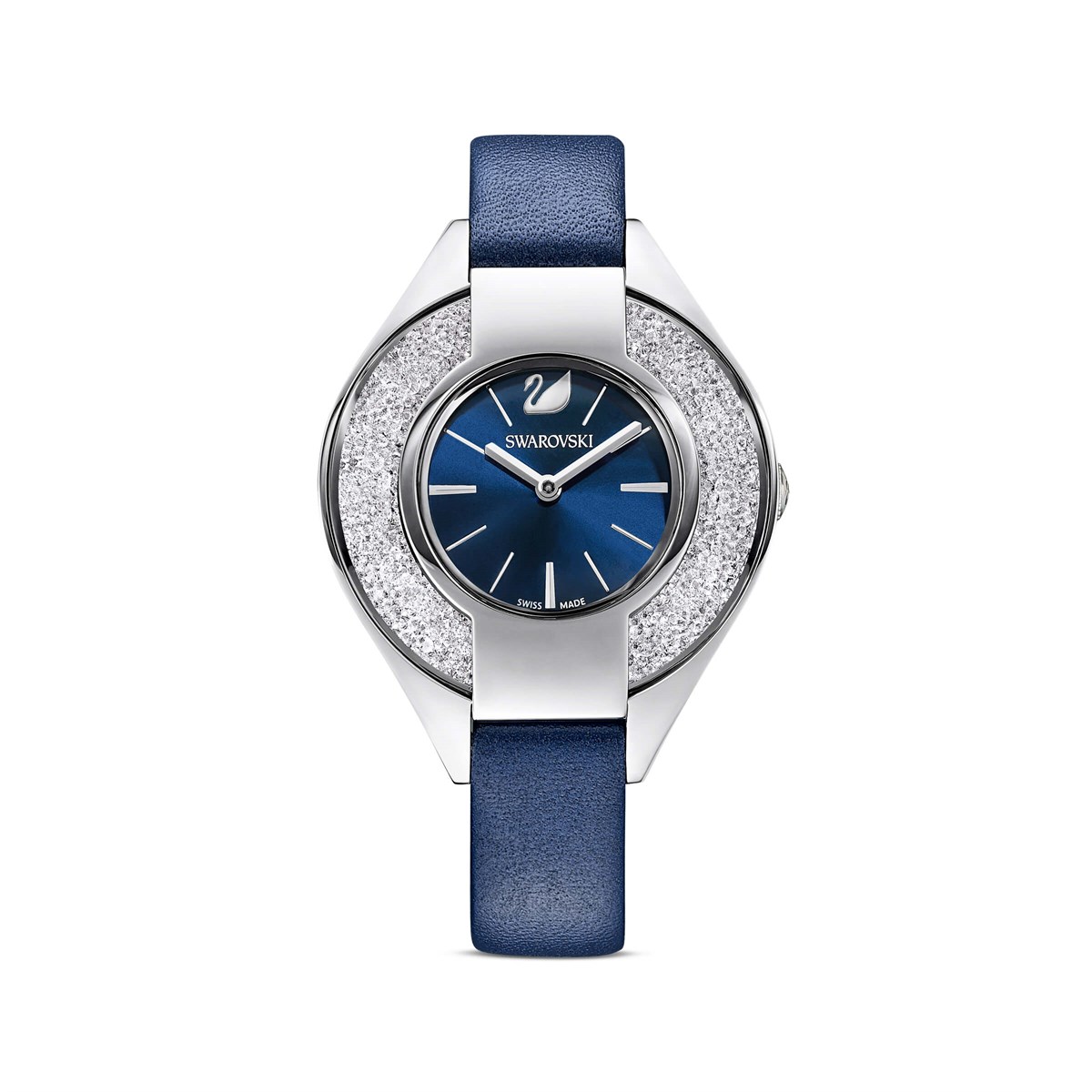 Crystalline Sporty Saat, Mavi, Deri Kayış, Paslanmaz Çelik