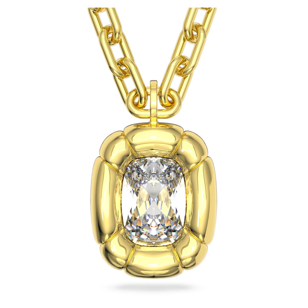 Dulcis Kolye Yastık Kesim Kristal Sarı Altın Kaplama