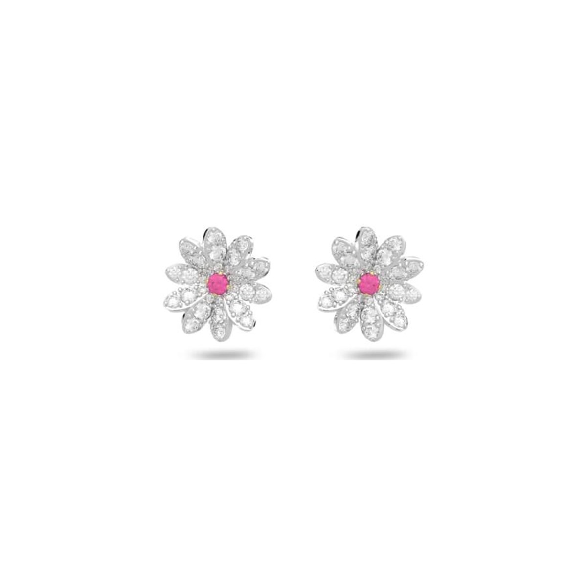 Eternal Flower Küpe Pembe Beyaz Rodyum Kaplama
