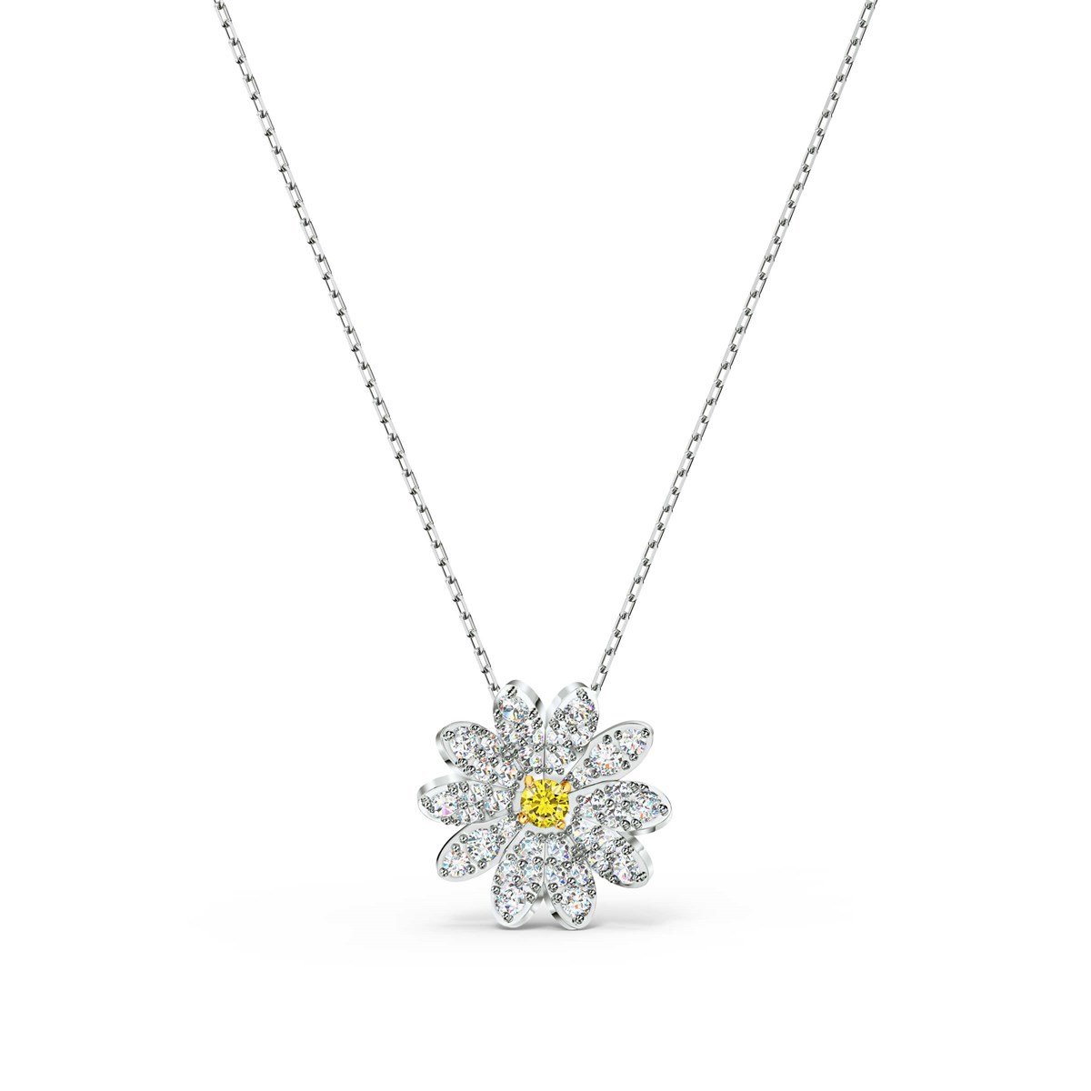 Eternal Flower:Papatya Kolye, Rodyum Kaplama