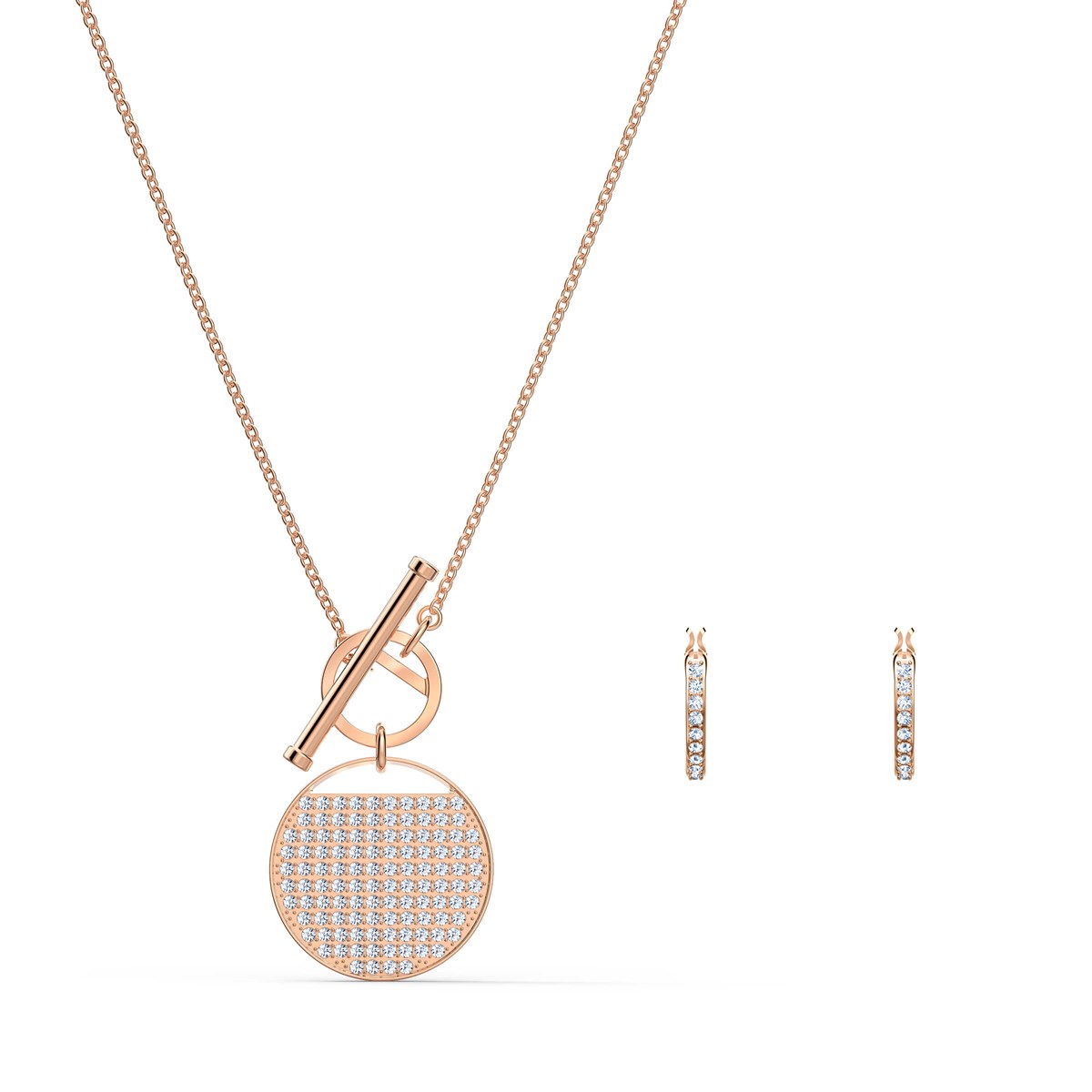 Ginger T Bar Set Pembe Altın Kaplama