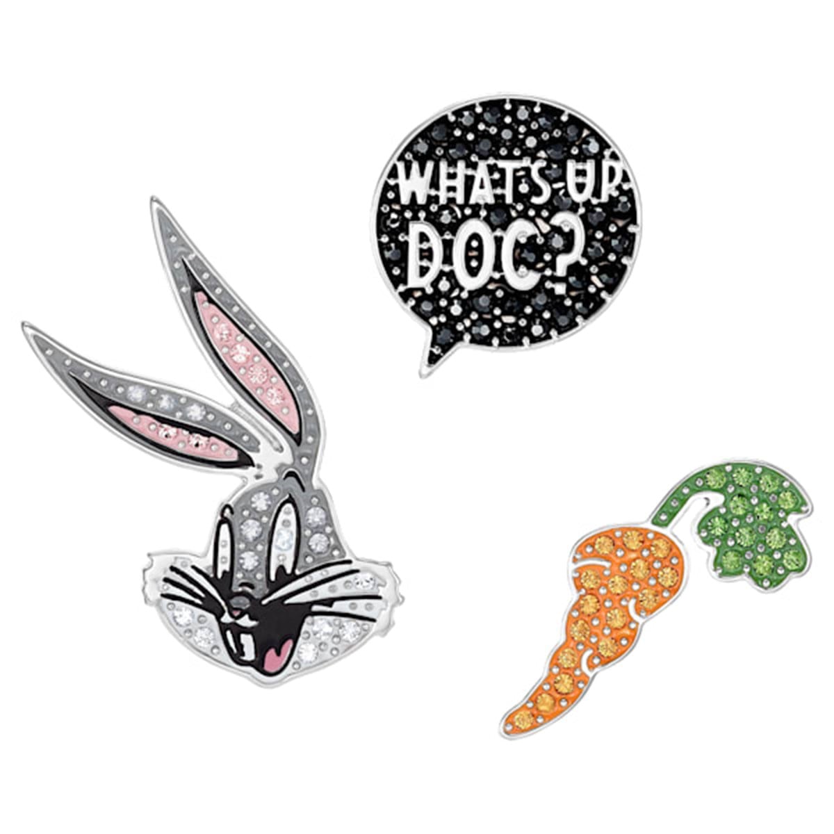 Looney Tunes Broş Set Çok Renkli, Rodyum Kaplama