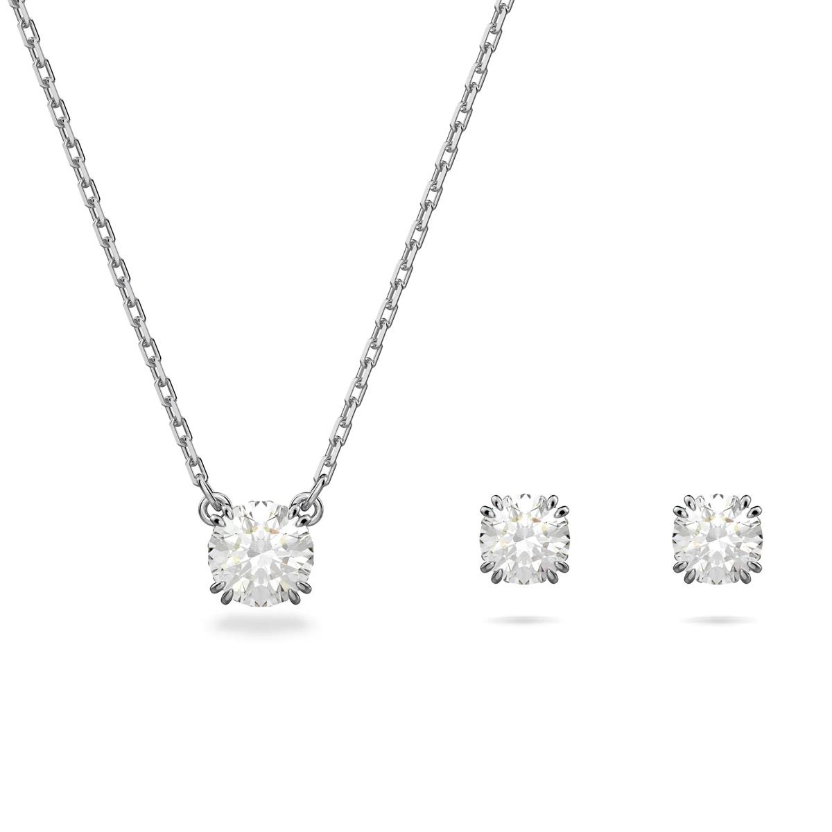 MarkasızConstella Yuvarlak Kesim Beyaz Rodyum Kaplama Set| ÜnçerlerConstella Yuvarlak Kesim Beyaz Rodyum Kaplama Set