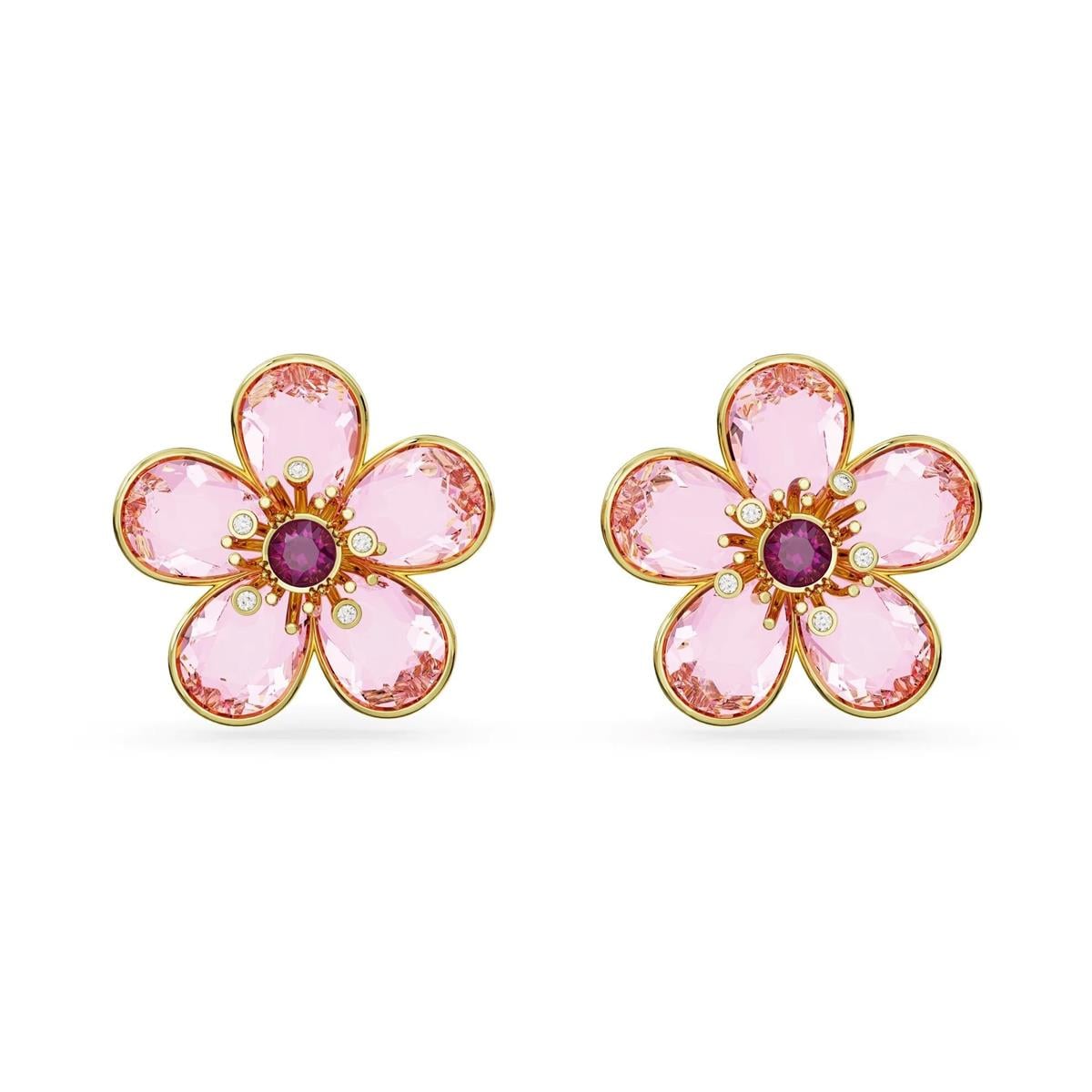 MarkasızFlorere Pembe Çiçek Pembe Altın Rengi Kaplama Küpe| ÜnçerlerFlorere Pembe Çiçek Pembe Altın Rengi Kaplama Küpe