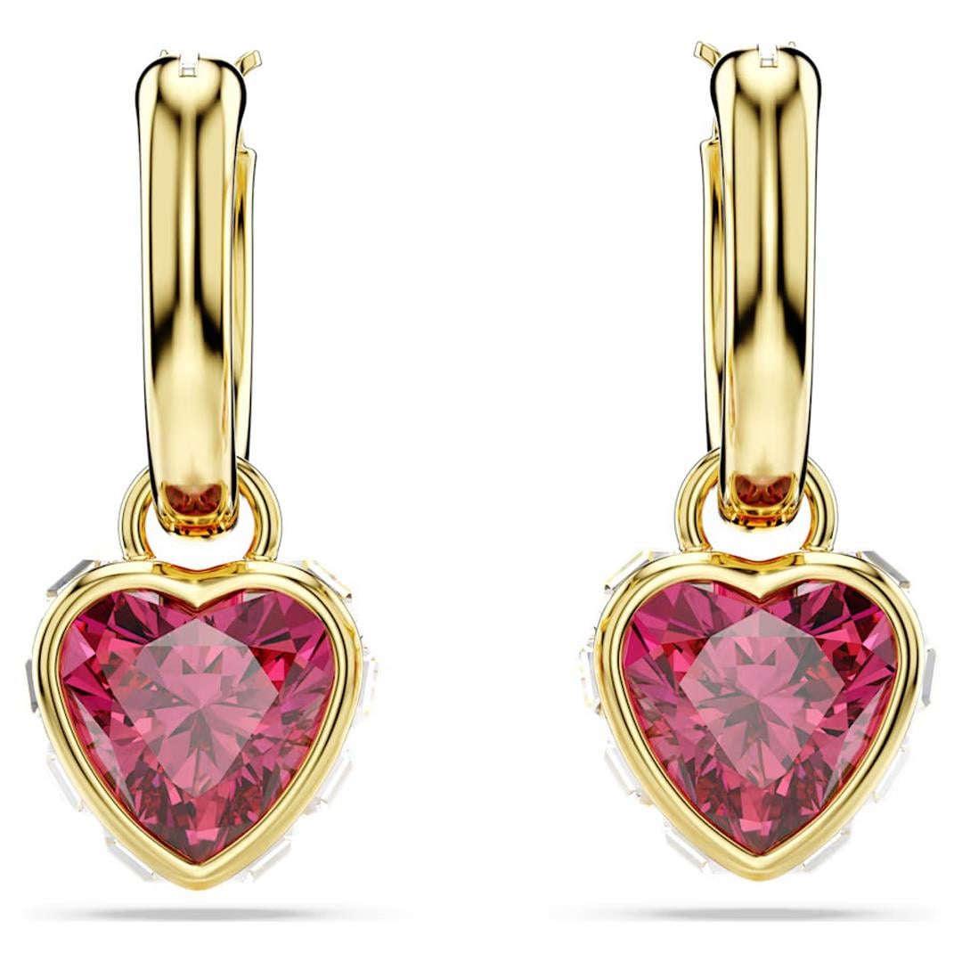 MarkasızSwarovski Chroma Kalp Şekilli kadın Küpe