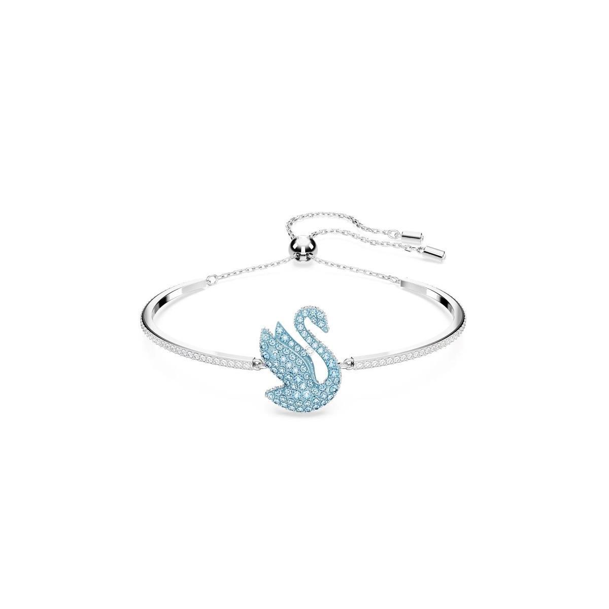 MarkasızSwarovski Iconic Swan Mavi Kuğu Kadın Bileklik