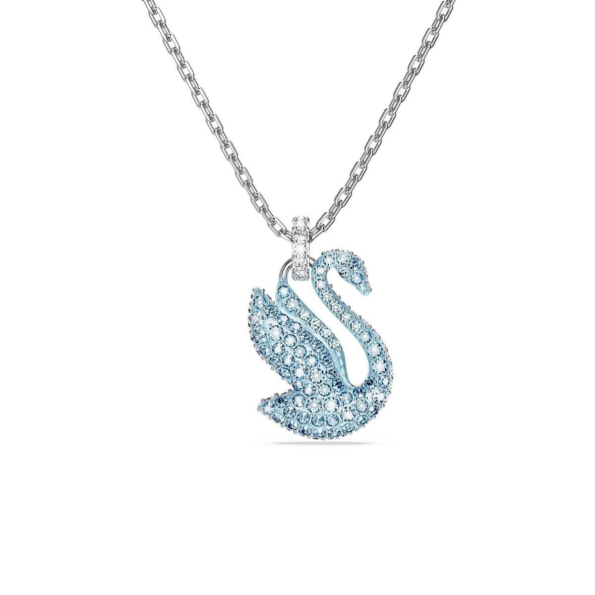 MarkasızSwarovski Iconic Swan Mavi Kuğu KAdın Kolye