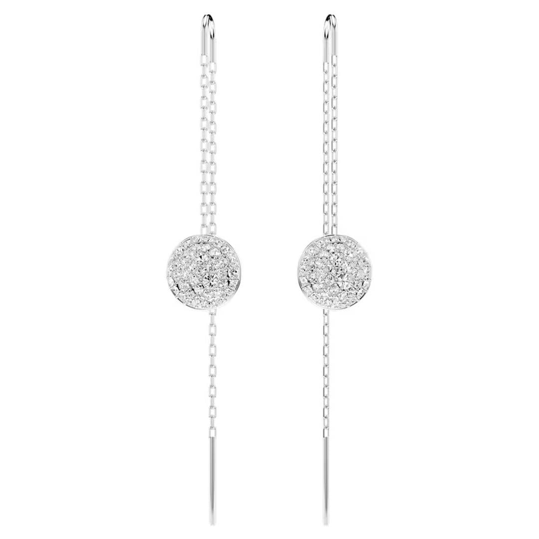 MarkasızSwarovski Meteora Gümüş Renk Sallantılı Kadın Küpe