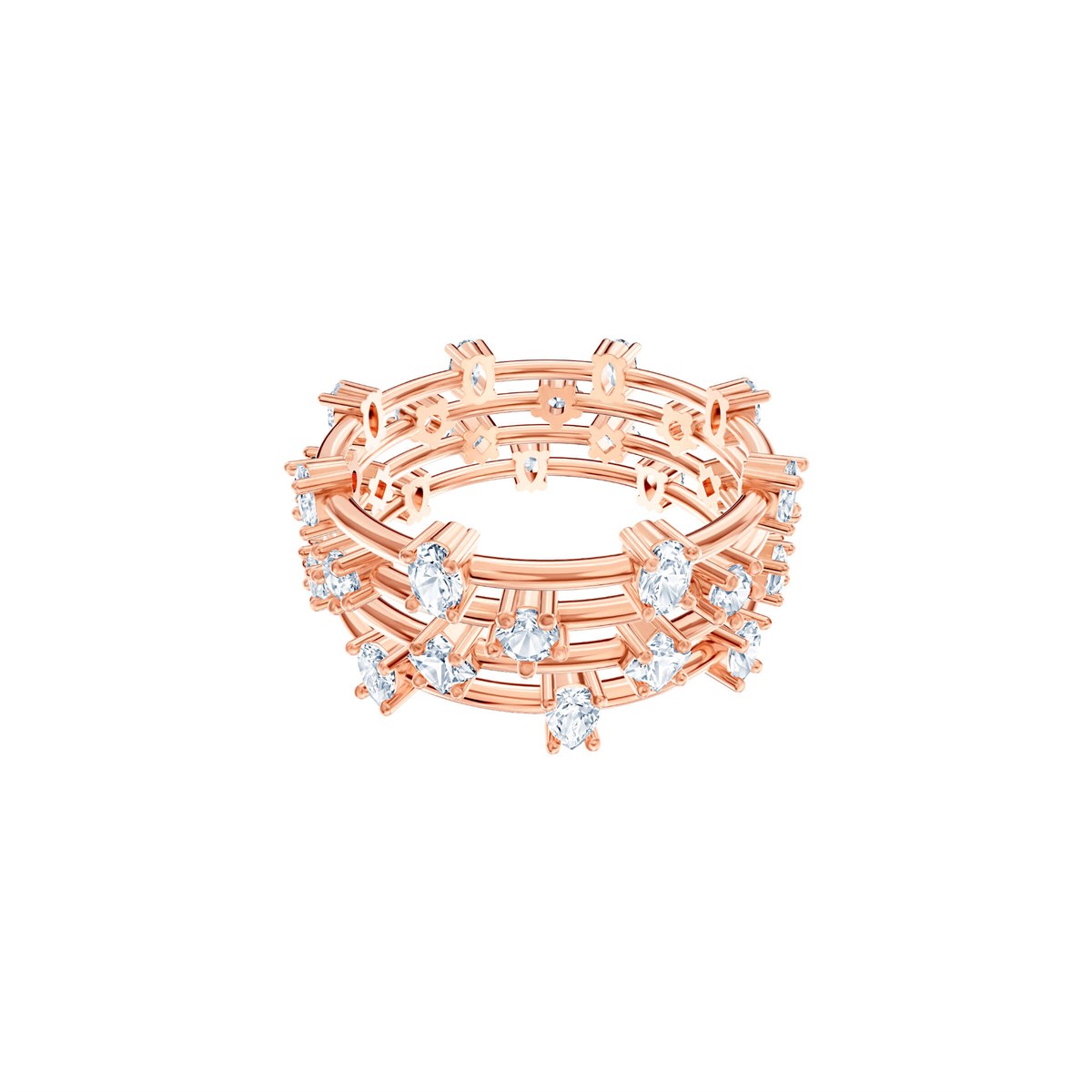 Moonsun:Yüzük Stones Pembe Altin Kaplama