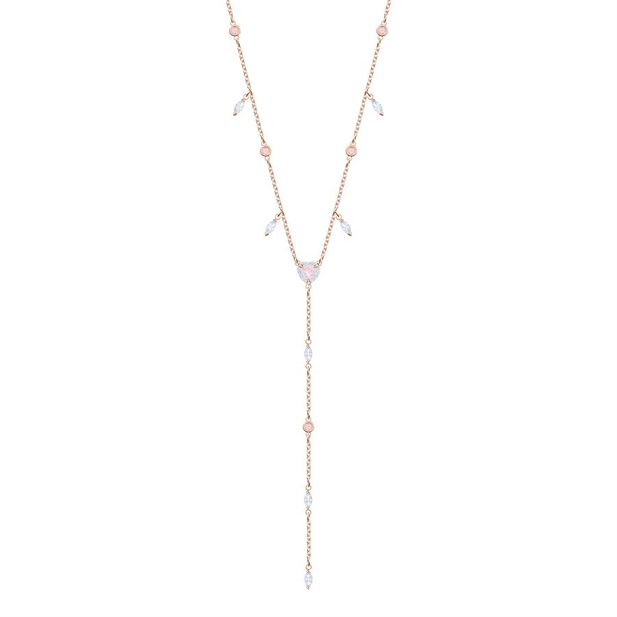 One Y-Kolye Pembe Altın Kaplama