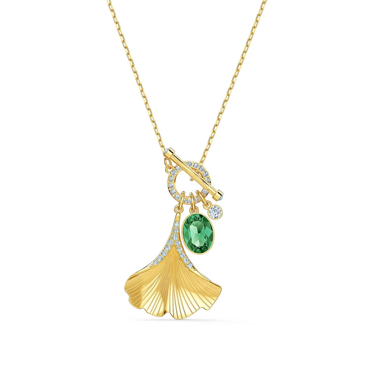 Stunning: Ginko Kolye Yeşil, Altin Kaplama