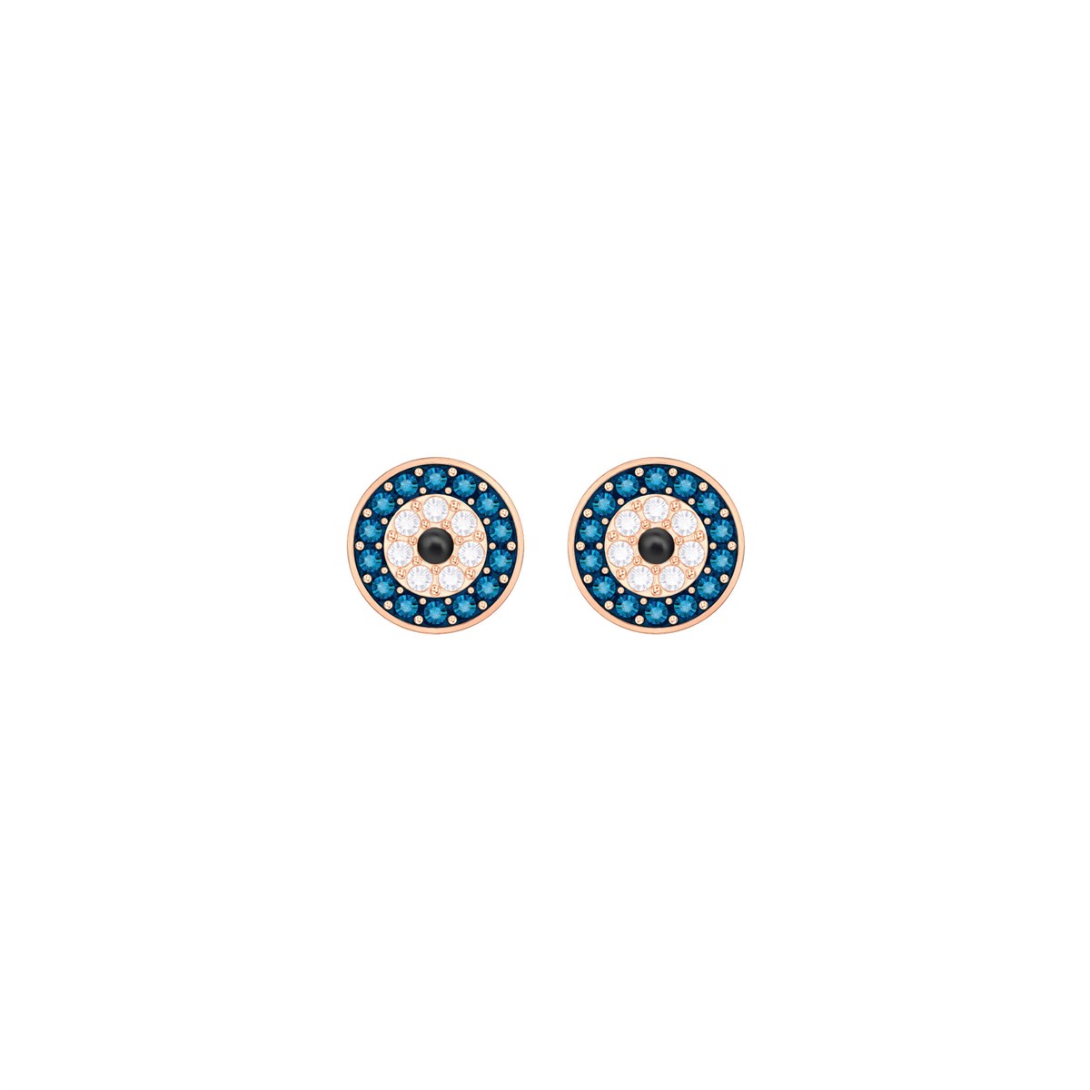 SWA SYMBOL: KÜPE EVIL EYE, RENKLİ, PEMBE ALTIN KAPLAMA