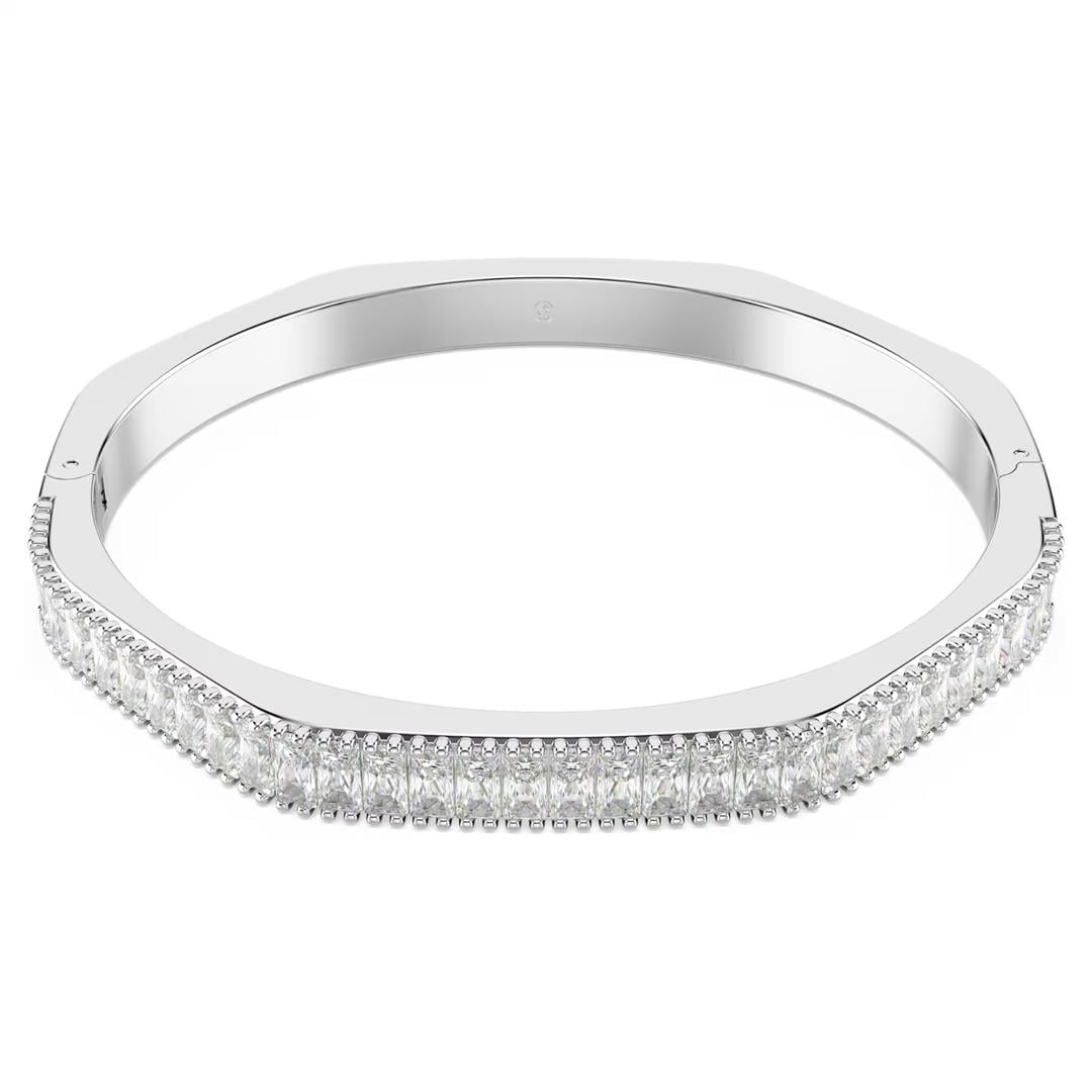 SwarovskiMatrix Bileklik Baget kesim, Sekizgen şekil, Beyaz, Rodyum kaplama
