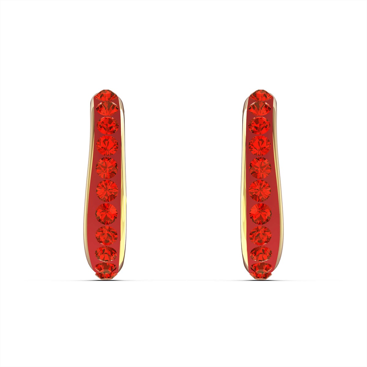 THE ELEMENTS: MINI HOOP KÜPE, KIRMIZI, ALTIN KAPLAMA