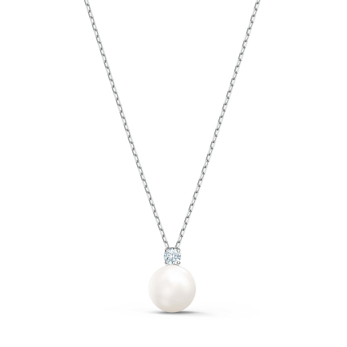 TREASURE:KOLYE PEARL, BEYAZ, RODYUM KAPLAMA
