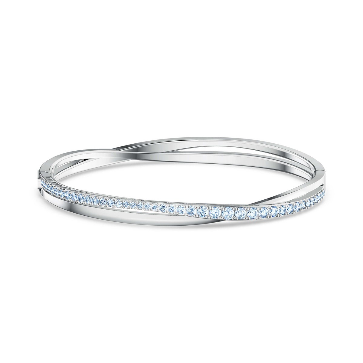 TWIST:BANGLE ROWS 125. YIL, MAVİ, RODYUM KAPLAMA