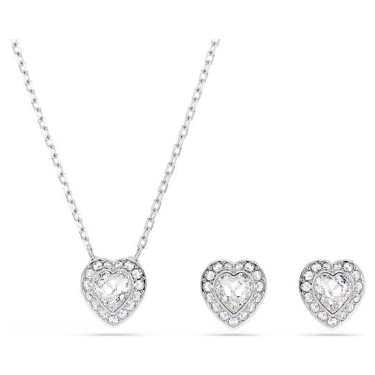 ÜnçerlerAriana Grande x Swarovski Set Karışık kesimler, Kalp, Beyaz, Rodyum kaplama