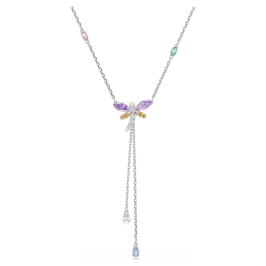 ÜnçerlerAriana Grande x Swarovski Y-Kolye Karışık kesimler, Yusufçuk, Çok renkli, Rodyum kaplama